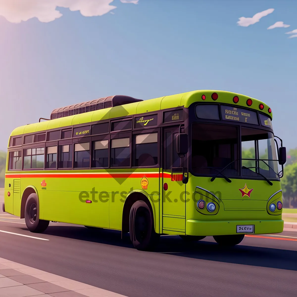 Picture of Transportation Trio: Car, Bus, and Truck