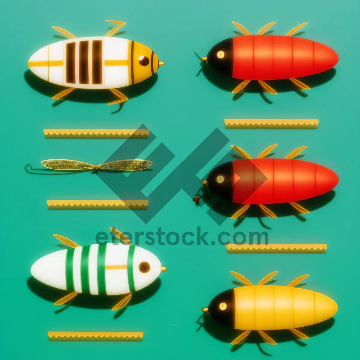 Picture of Golden Aquarium Fish in Airship Craft