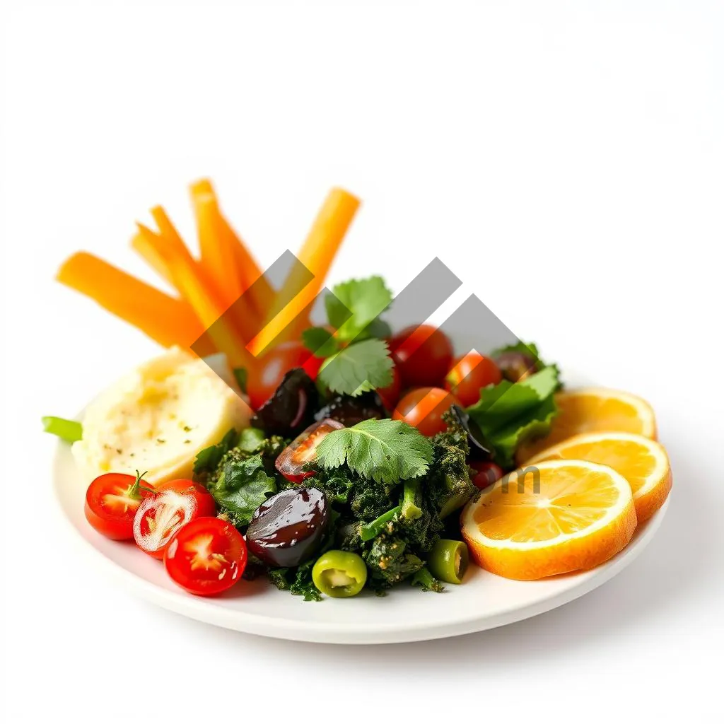 Picture of Fresh and Healthy Vegetable Salad with Ripe Tomatoes