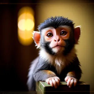 Cute Primate Face in Wild Jungle