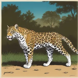 Wild Jungle Hunter - Striped Spotted Jaguar