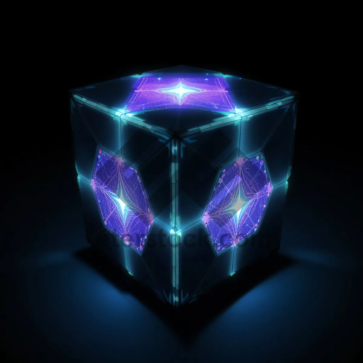 Picture of Black Gem Digital Fractal Art Design