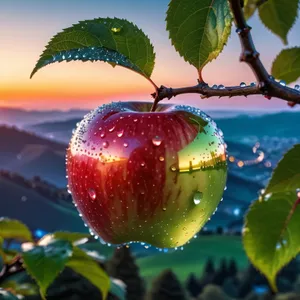 Fresh and juicy red delicious apple fruit