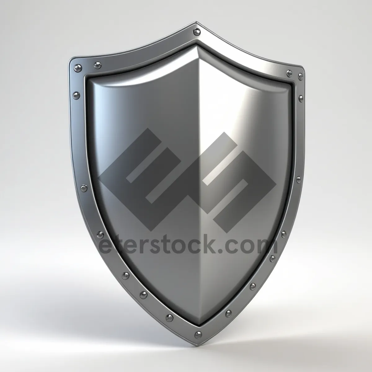 Picture of Golden shield emblem with heart symbol