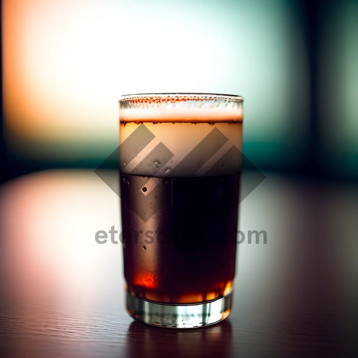 Picture of Frothy Lager in Glass, Ready to Drink