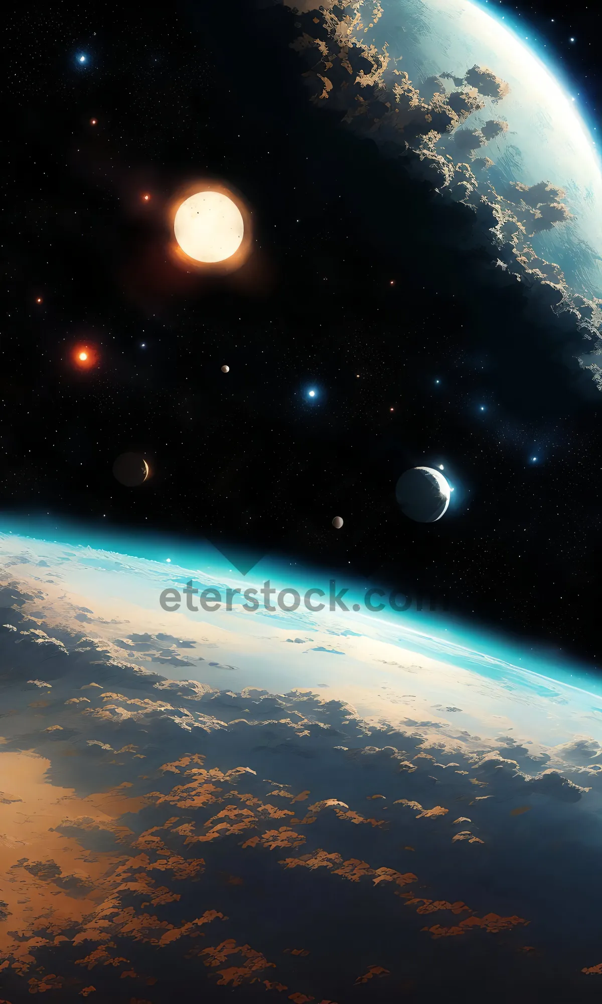 Picture of Starry Celestial Design with Night Sky Glow