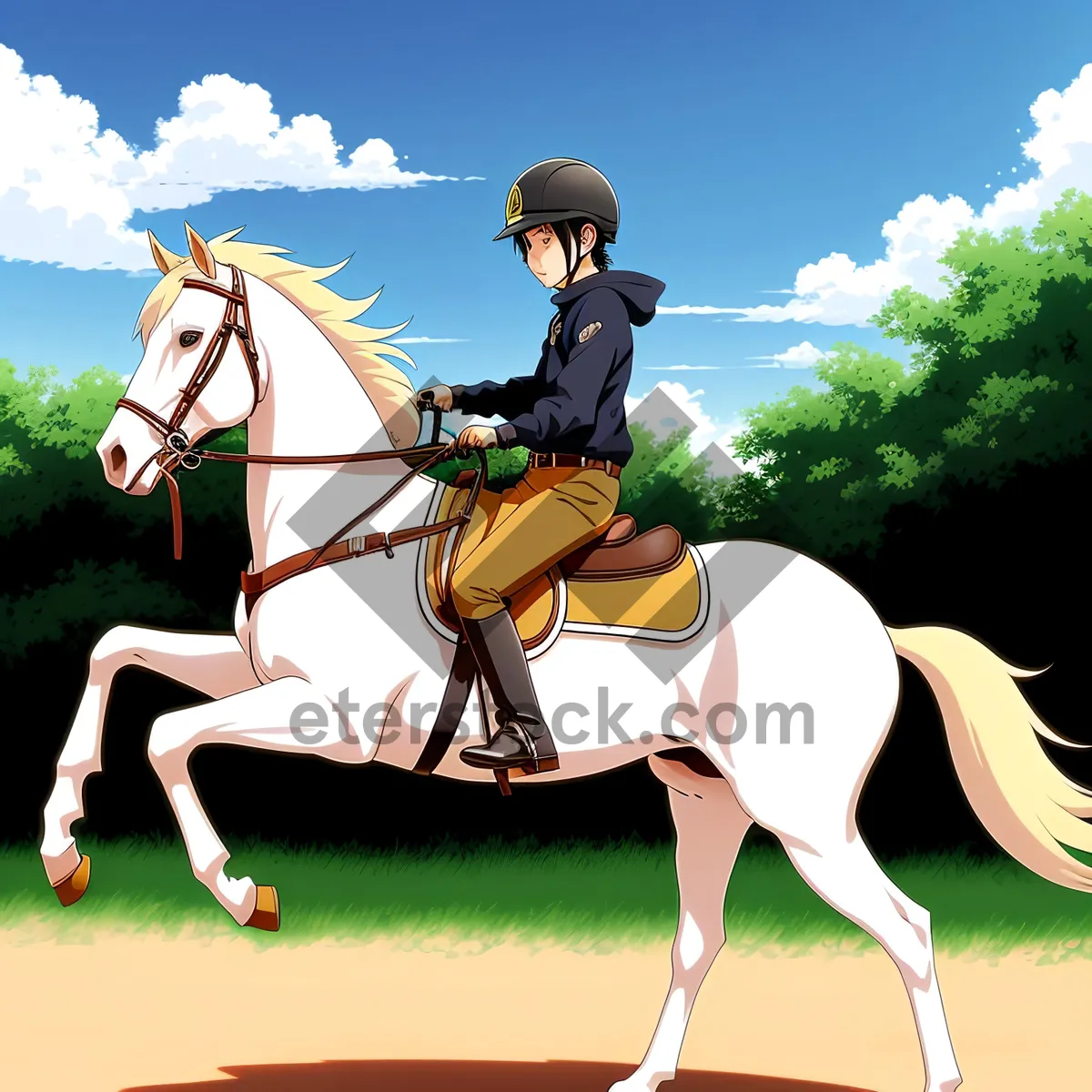 Picture of Competitive Horse Riding in the Outdoors