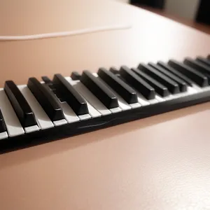 Black Electric Organ Keyboard: Synthesizing Musical Sound