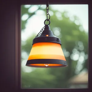 Golden Celebration Lampshade: Musical Bell Chime Spotlight