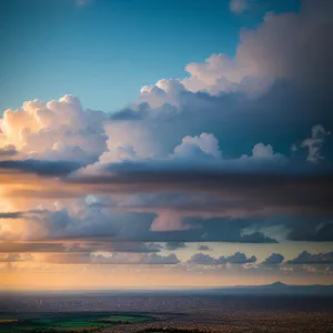 Vibrant Sunset over the Coastal Horizon