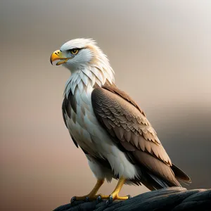 Majestic Hunter: A Bald Eagle with Piercing Eyes