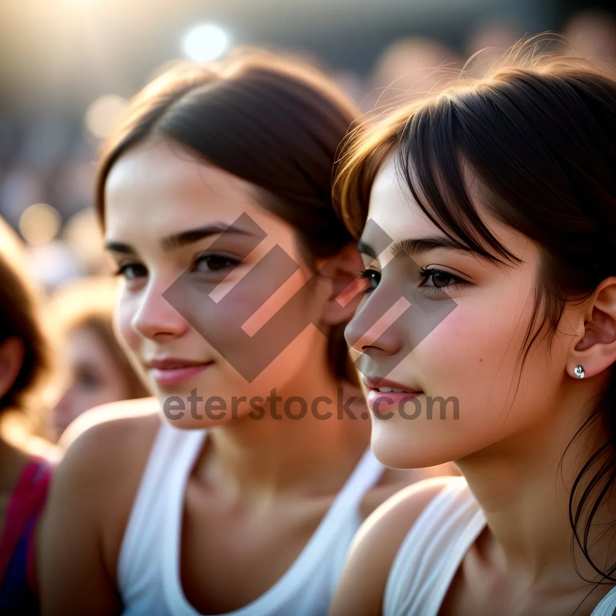 Picture of Joyful Group of Smiling People Bonding Together