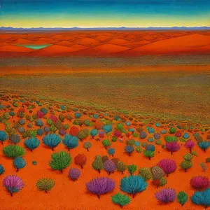 Vibrant Sand Dunes Landscape Blanket