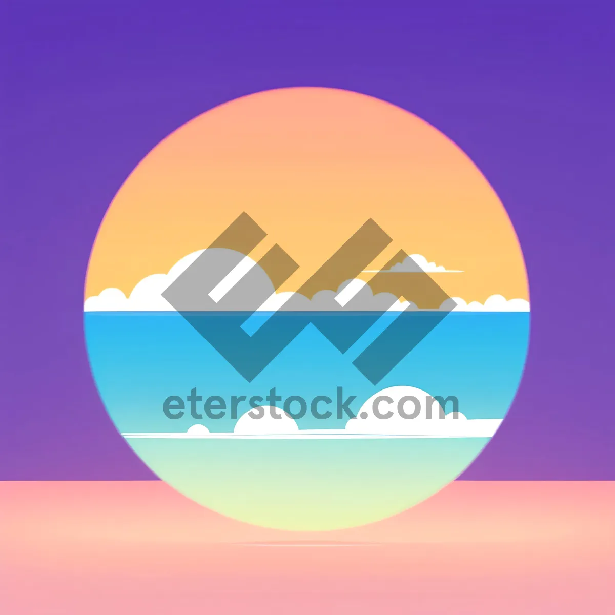 Picture of Round Globe Icon Button with Shiny Flag Design