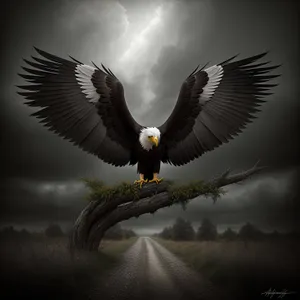 Graceful Majesty: Bald Eagle's Soaring Flight