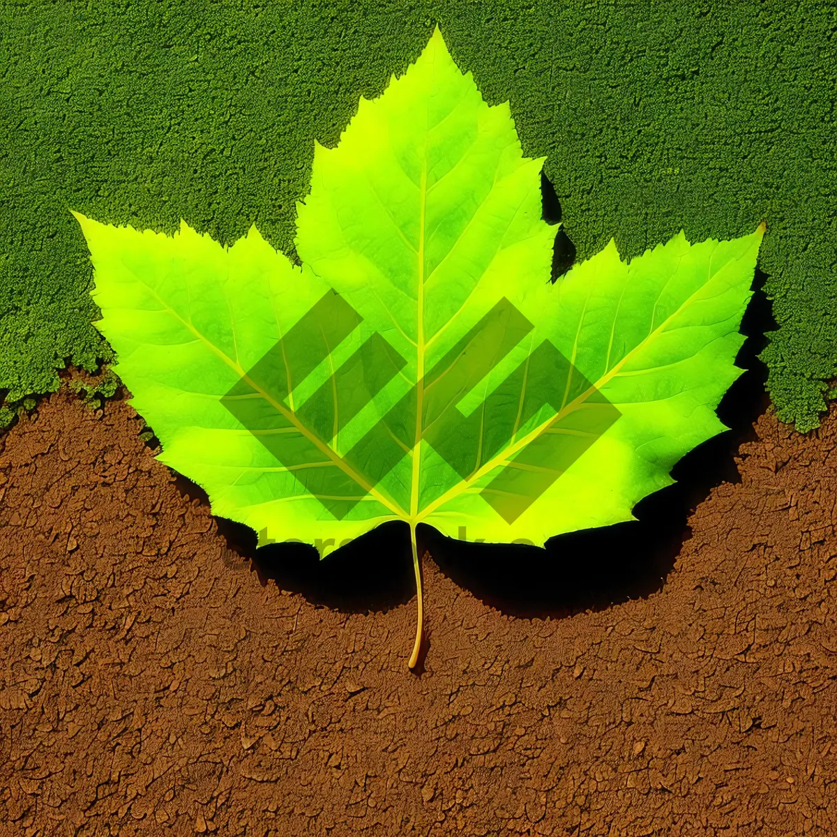 Picture of Vibrant Botanical Kale Leaves in Spring Garden