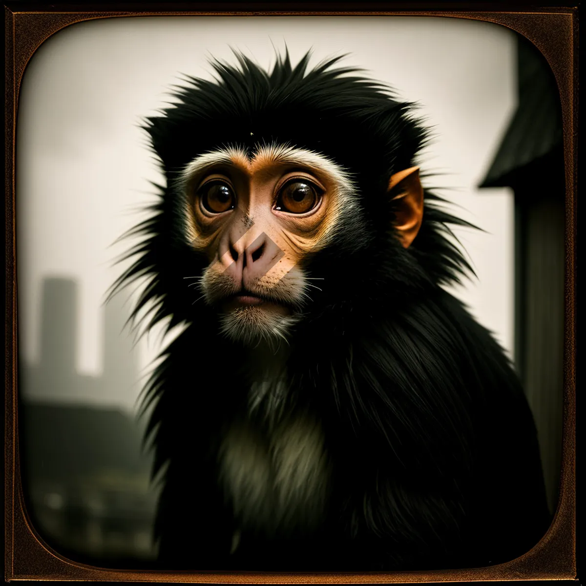 Picture of Studio Monkey Portrait with Penetrating Eyes
