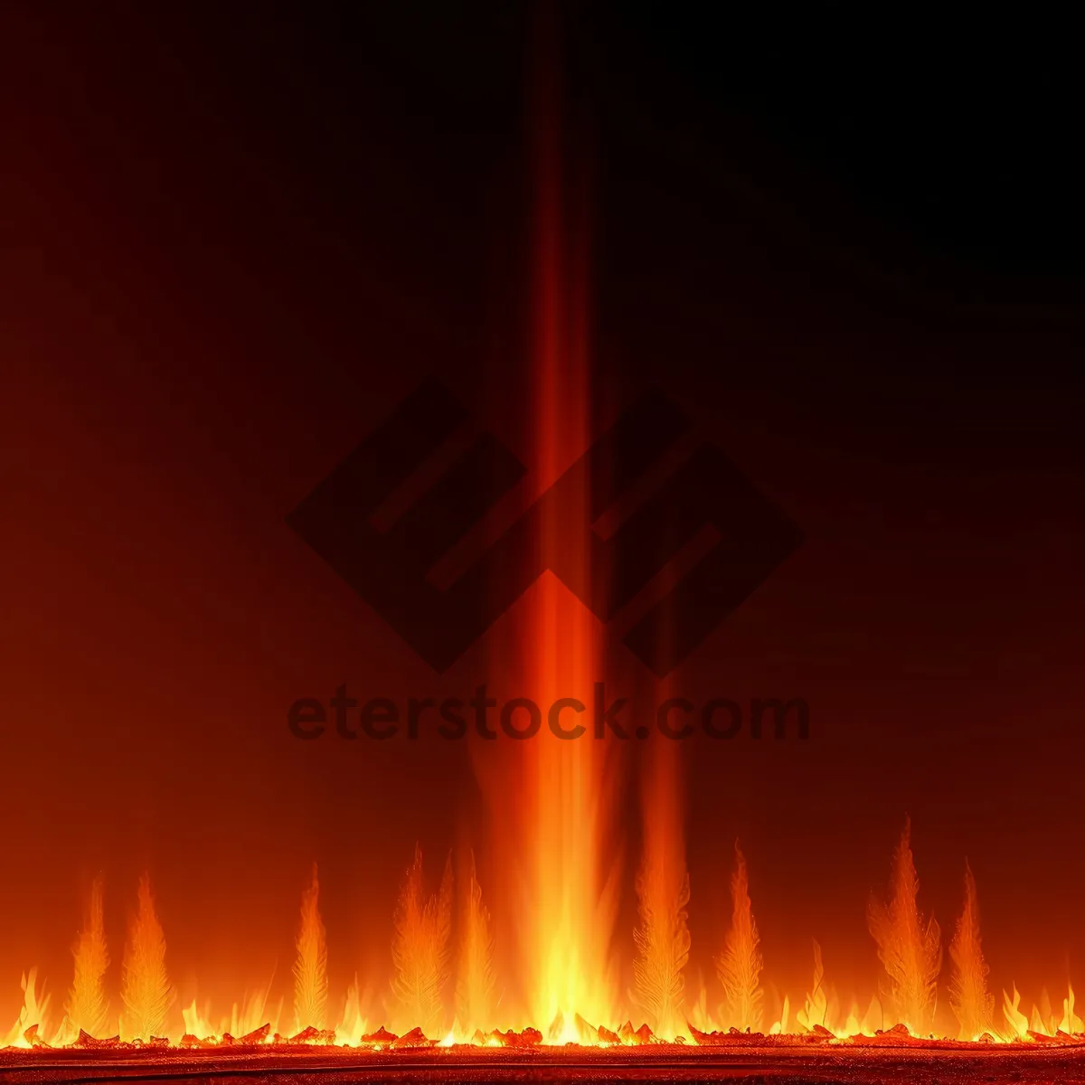 Picture of Blazing Energy: A Fiery, Warm, and Orange-Black Fountain.