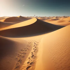 Sizzling Moroccan Sun Blankets Desert Dunes