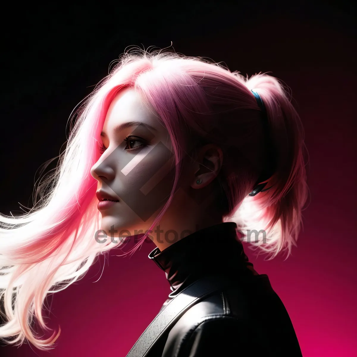 Picture of Stunning fashion model with elegant style and sexy lips