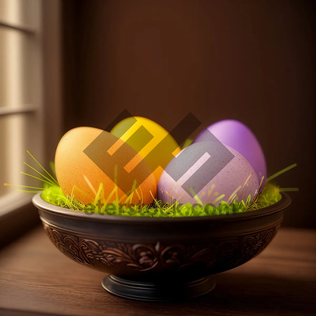 Picture of Fresh Easter Fruit Cup with Yellow Eggs