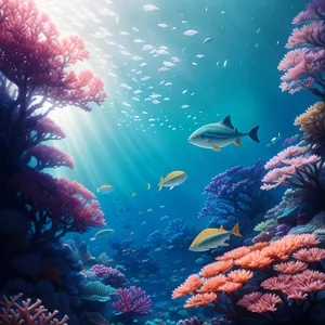 Colorful Coral Reef Underwater Marine Life