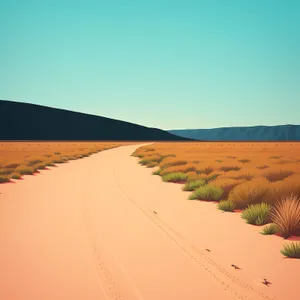 Vibrant Moroccan Desert Landscape Under Sunny Sky