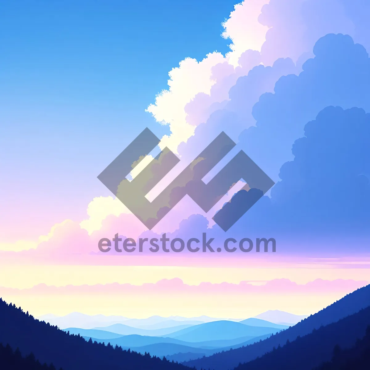 Picture of Sunlit Sky Over Atlas: A Heavenly Landscape