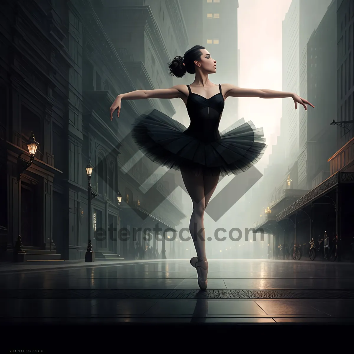 Picture of Dynamic Dancer in Motion: Jumping, Posing, and Performing with Style