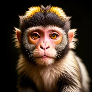 Cute Macaque Baby with Mystic Eyes