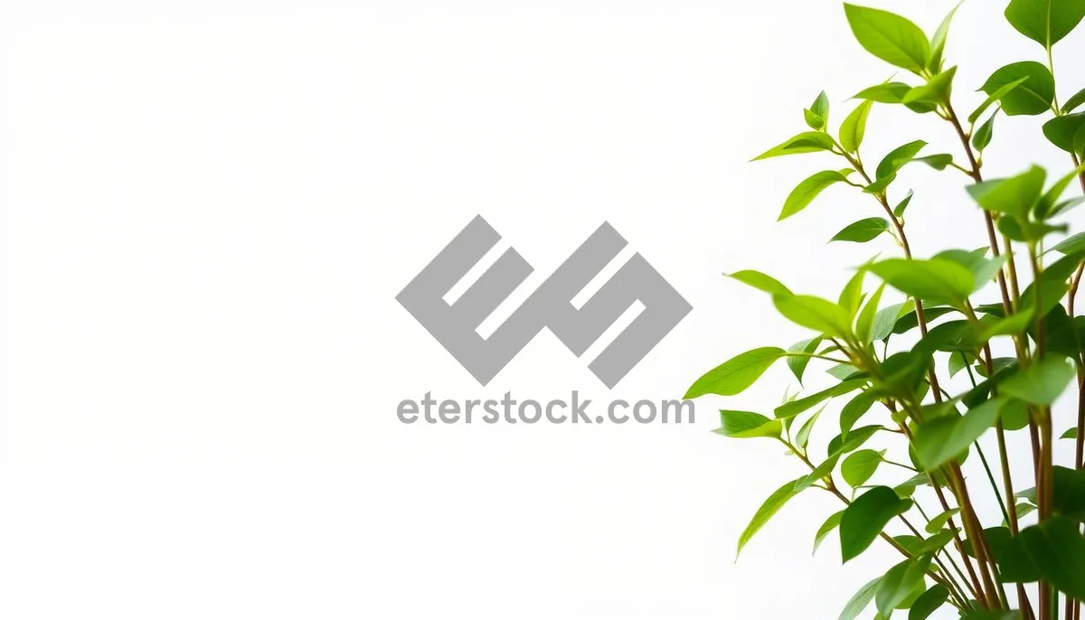 Picture of Summer Forest Frame with Evergreen Leaves and Bamboo Border