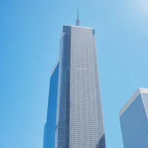 Modern Glass Tower in Urban Skyline