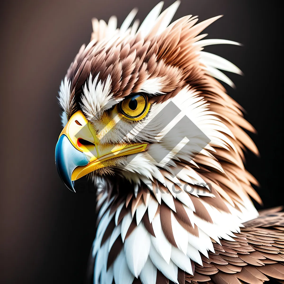 Picture of Bald Eagle with Piercing Yellow Eyes