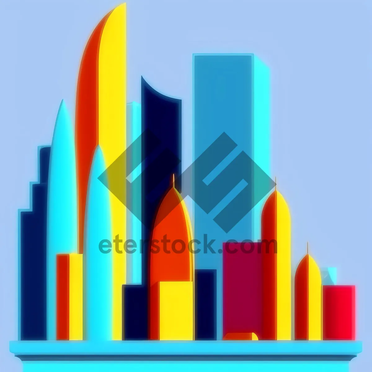 Picture of Wax Pyramid Graph - 3D Business Finance Sign