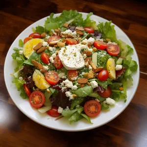 Fresh and Healthy Vegetable Salad with Tasty Sauce