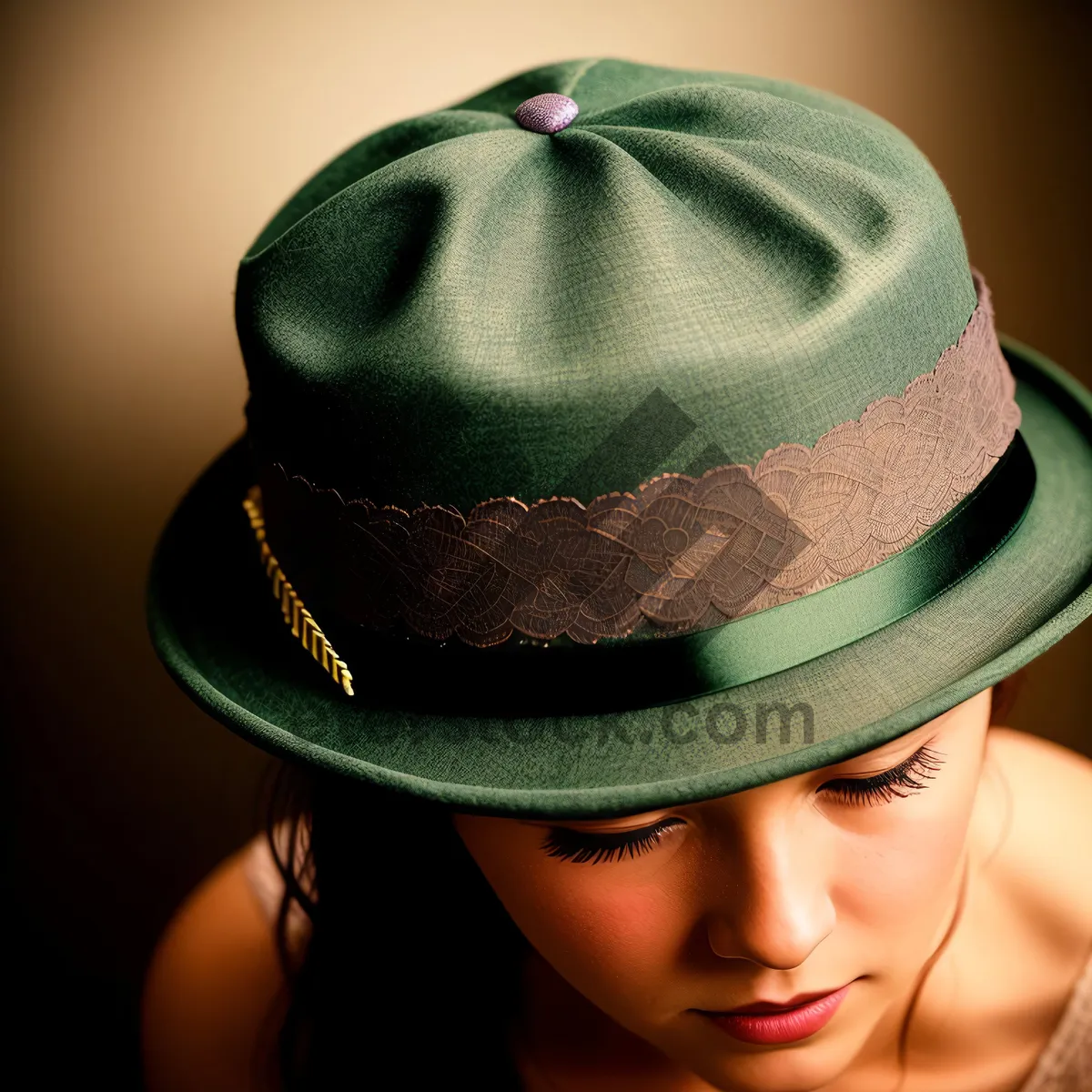 Picture of Cowboy Hat Portrait - Western-themed Headwear Fashion