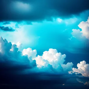 Vibrant Skies: A Colorful Summer Cloudscape Wallpaper