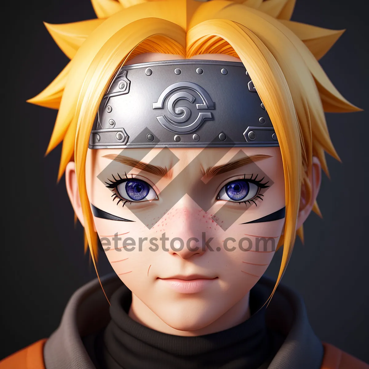 Picture of Cartoon Fashion Portrait with Stylish Nose