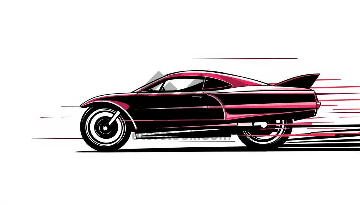 Picture of Luxury Modern Sports Car on Road Fast Driving.