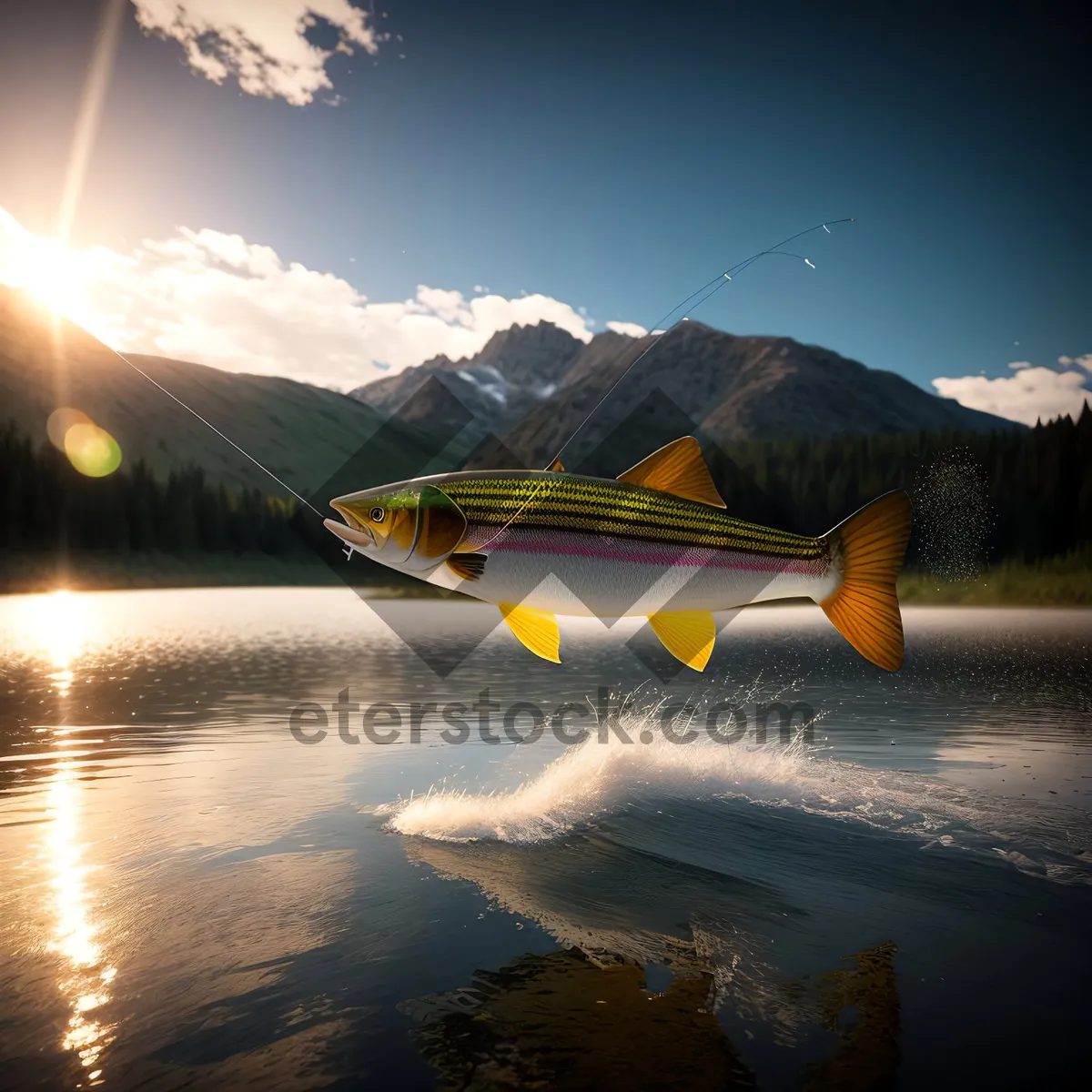 Picture of Serene Sunset Reflection on Calm Waters