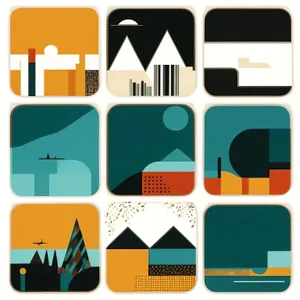 Glossy web icon set for stationery site.