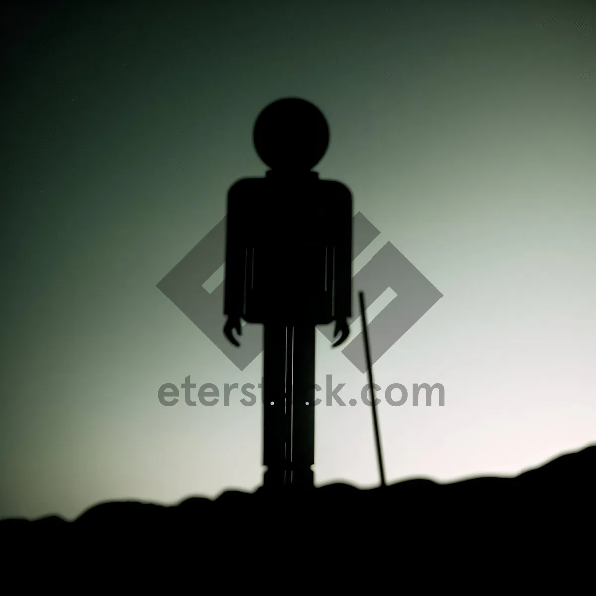 Picture of 3D Silhouette Man on Tripod