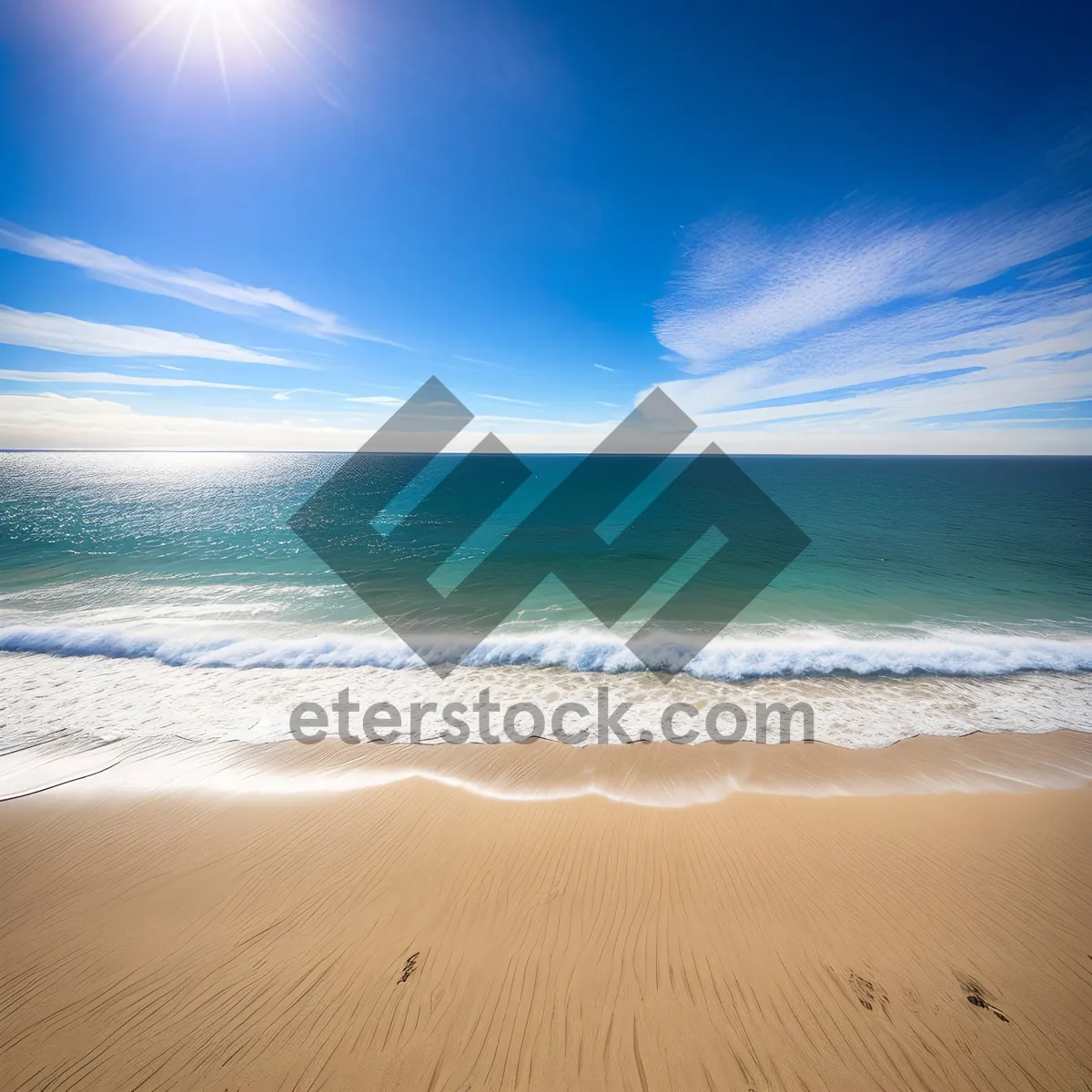 Picture of Tranquil Seascape: Sunny Beach Paradise