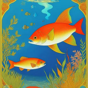 Vibrant Goldfish in Orange Bowl