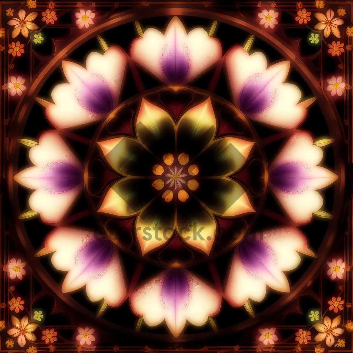 Picture of Brilliant Kaleidoscope Gem: Abstract Lilac Fantasy