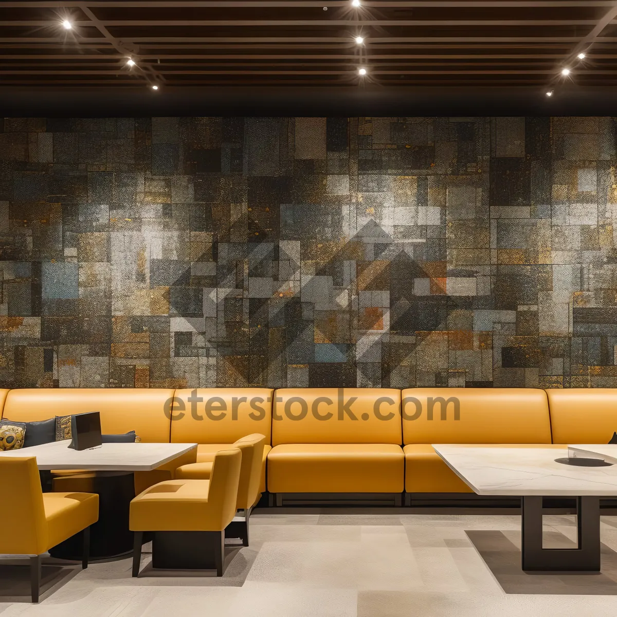 Picture of Modern and Elegant Living Room Interior with Comfortable Furniture