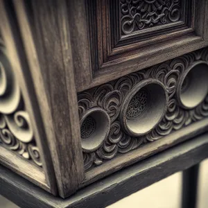 Vintage Wooden Radio Box with Antique Design