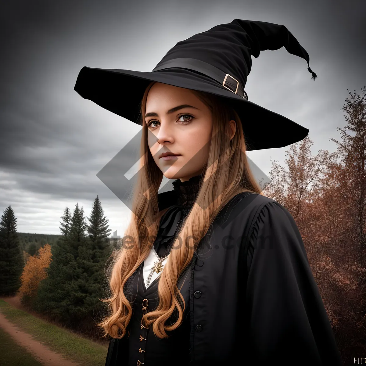 Picture of Smiling Graduate with Mortarboard Cap and Gown