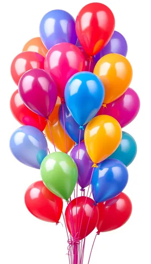 Colorful Birthday Balloons Set for Celebration Party