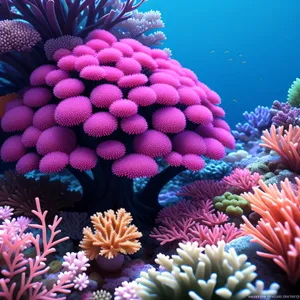 Colorful Anemone Fish Colony in Exotic Coral Reef